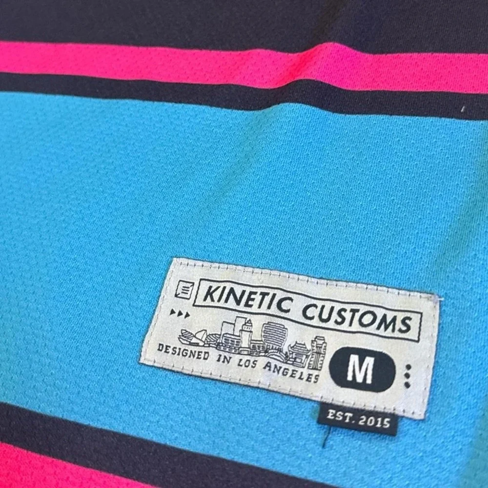 Kinetic Custom Deltas Sneaky Blue Black Pink Jersey Medium Graphic Streetwear